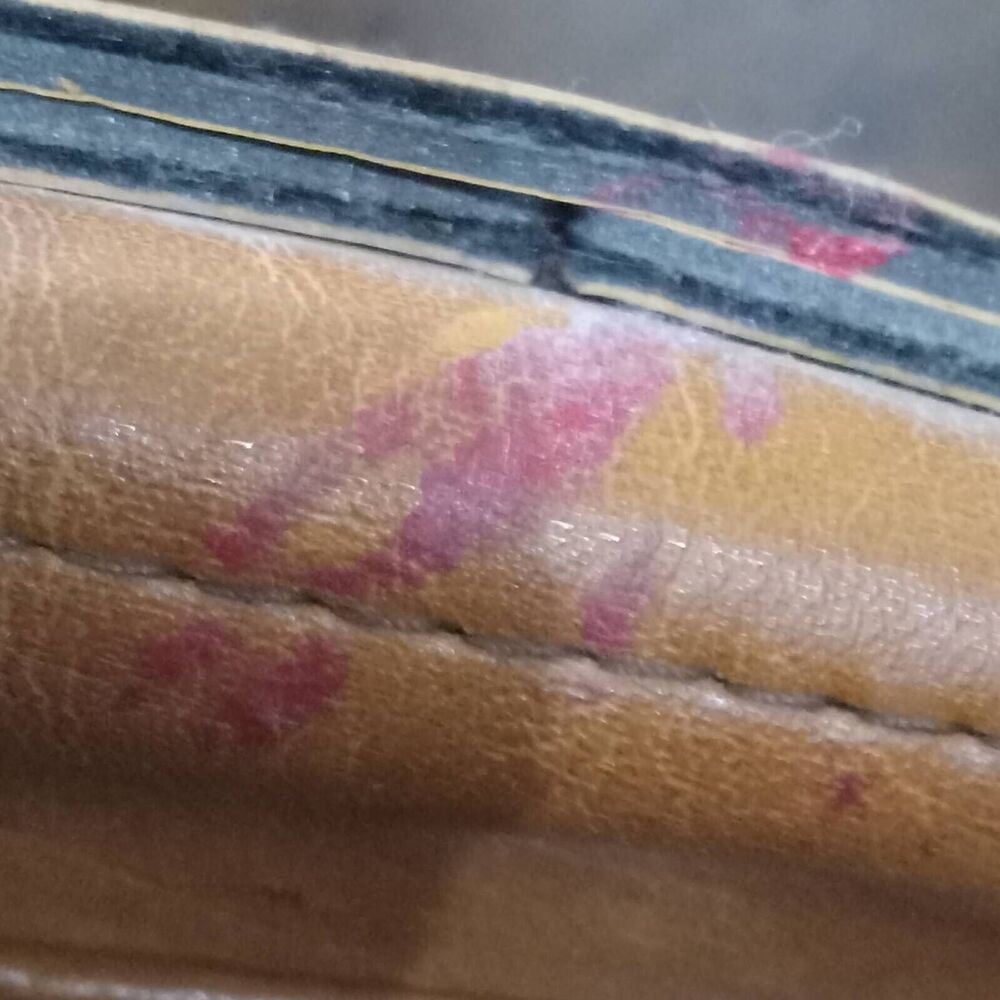 Vintage Leather Garment Bag Brown Luggage Tote Zipper Closure Lined 21"L 17"W - Picture 3 of 3